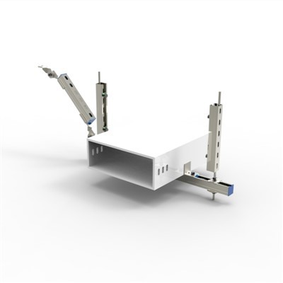 Restrição sísmica lateral para bandejas de cabos